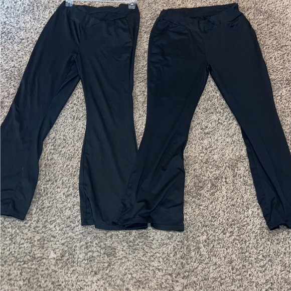 Two Elegant Black yoga Women's Pants - Picture 2 of 5